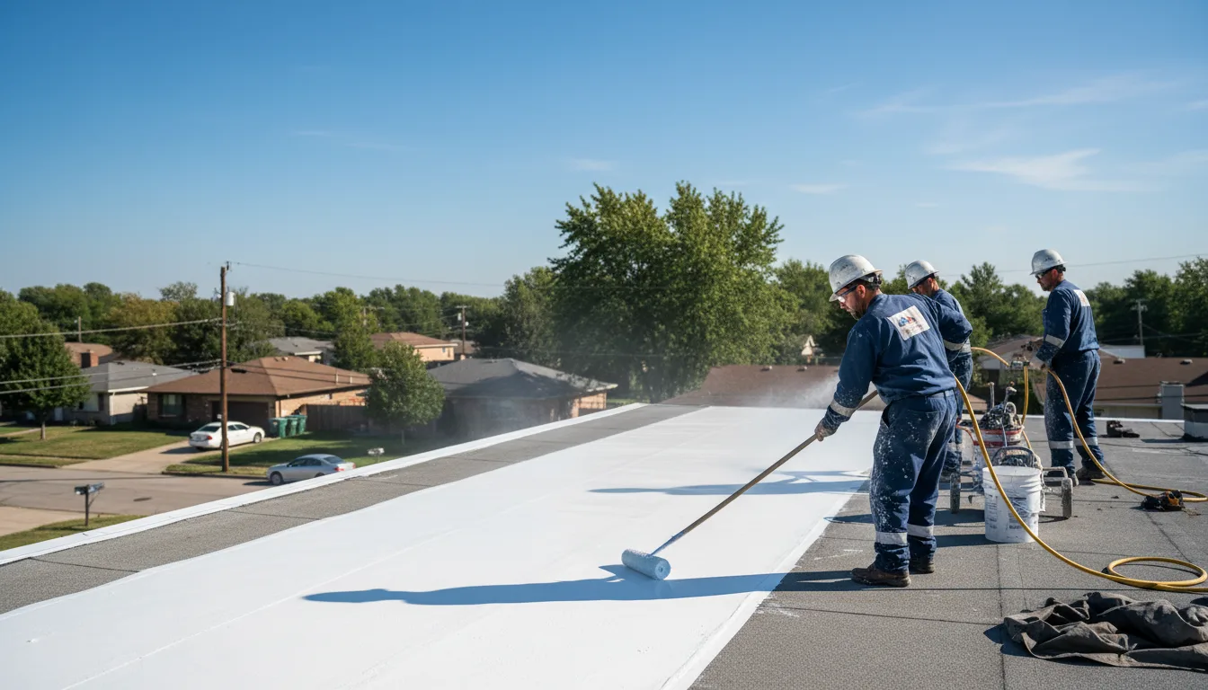 Commercial roof coating in Omaha, TX near me